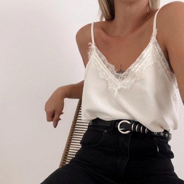 Musculosa Lencera BLANCO - Imagen 2