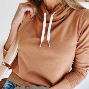 Sweater capucha Camel