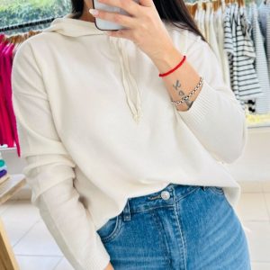 Sweater con capucha CRUDO