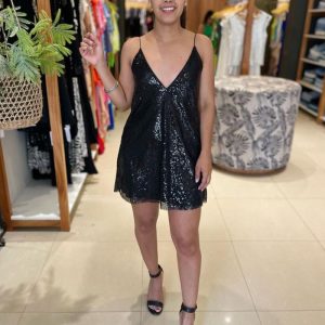 Vestido Lentejuelas Negro
