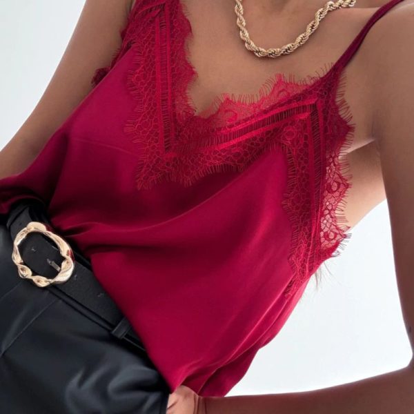 Musculosa lencera ROJO